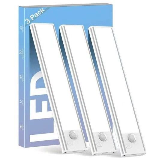 ASOKO Under Cabinet Lights Motion Sensor Light Indoor USB-C Rechargeable LED Closet Lights Battery Operated Under Cabinet Lighting Wireless Under Coun