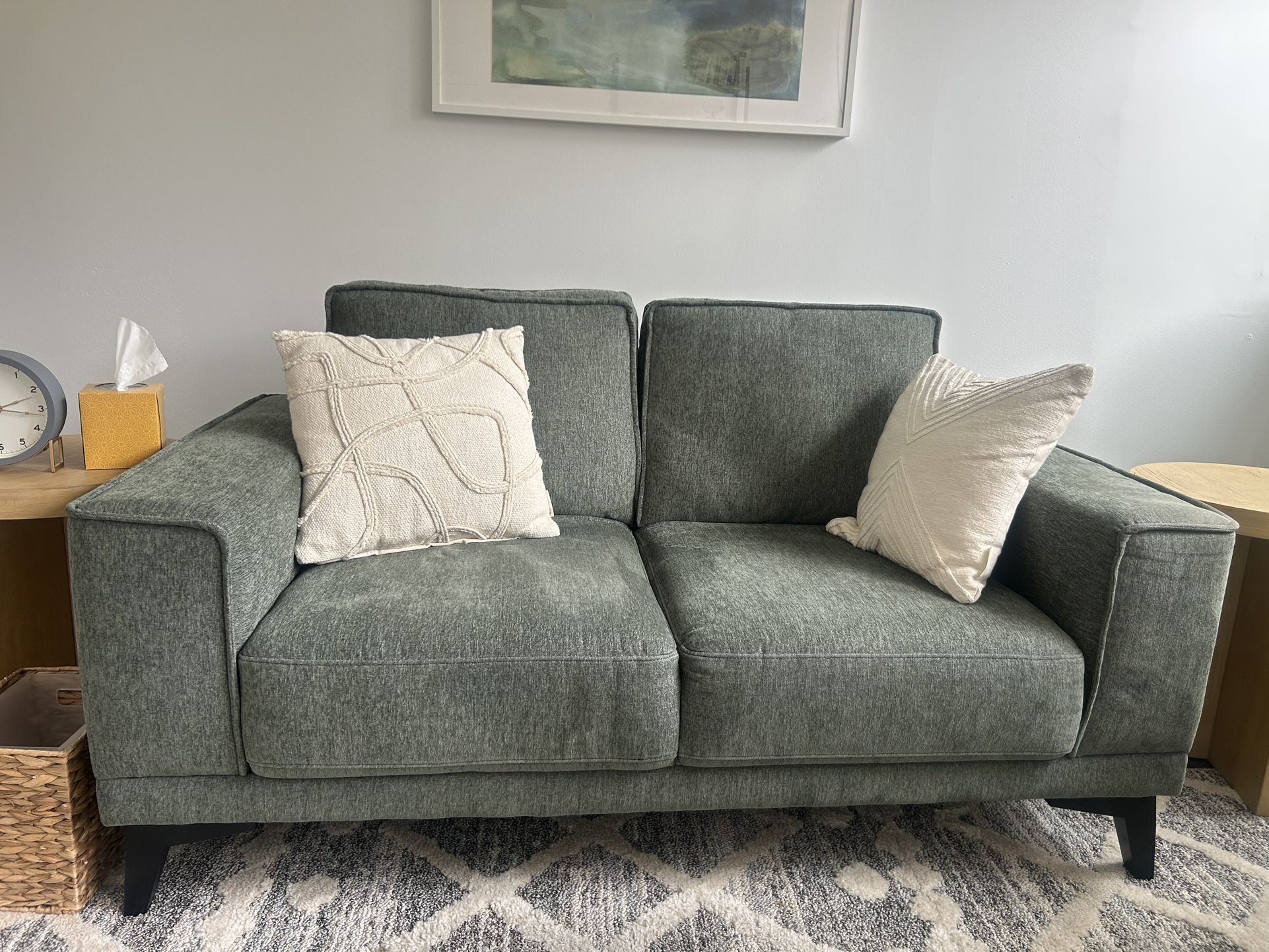 FREE Green Couch + Cream Pillows