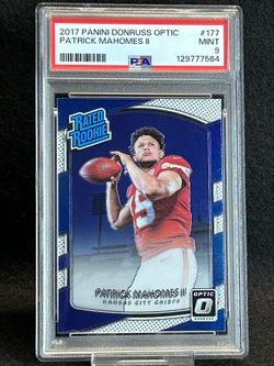 2017 Donruss Optic 🔥 Patrick Mahomes 🔥 Rated Rookie PSA 9 Mint 💎 - Kansas City Chiefs