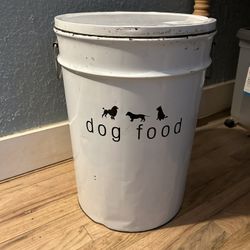 Metal Dog Food Container
