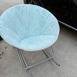 Beautiful And Sturdy Light Blue Rocking Chair