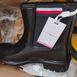 🆕 Tommy Hilfiger Black Flag Rain Boots 