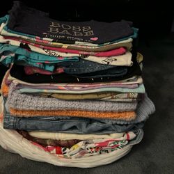 Bulk Of Clothes Variety Sizes Toddler Girl Size 4t -L Large In Girls