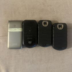 4 Flip Phones 