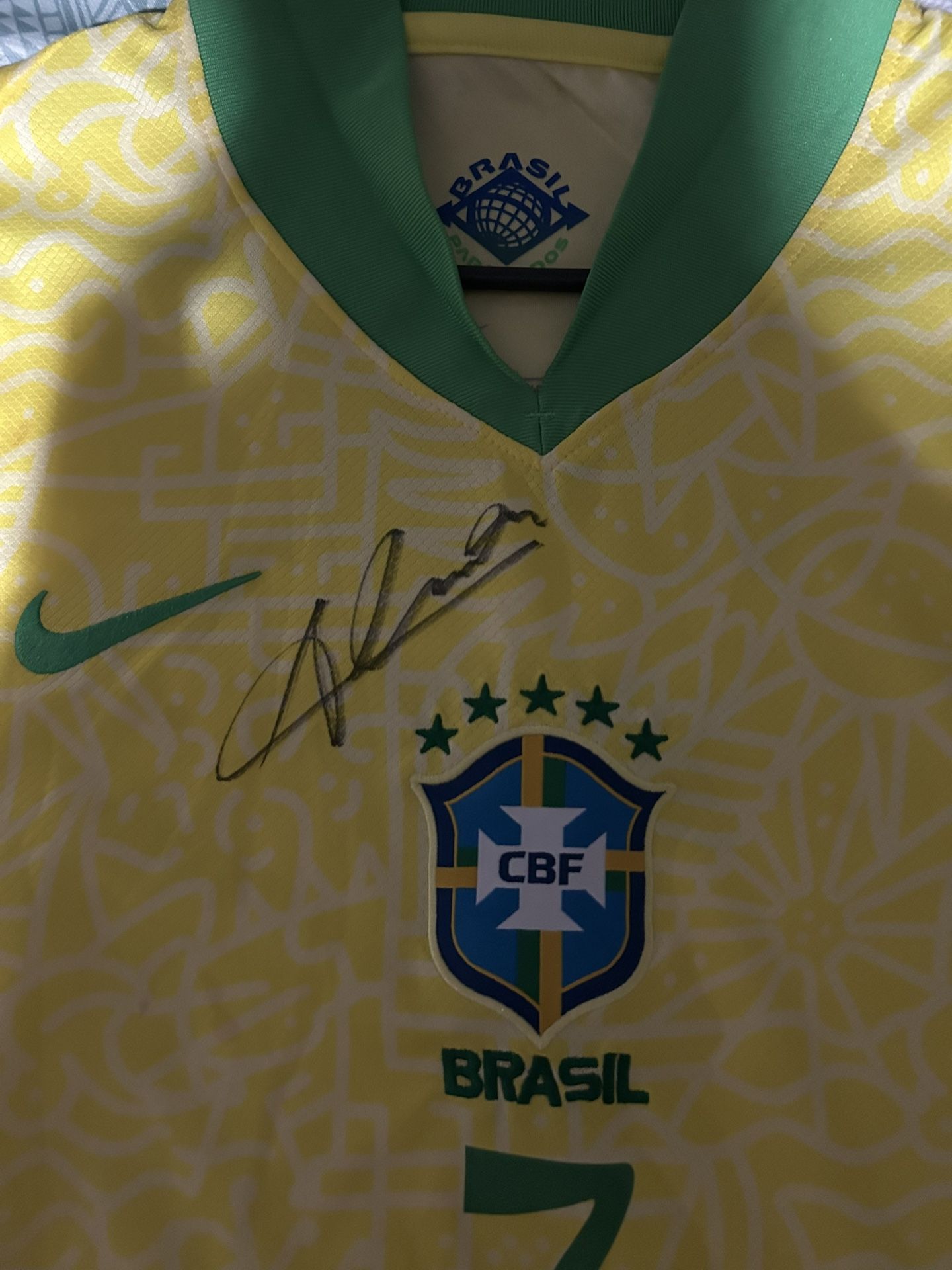 Signed Alisson Becker Brazil Soccer Jersey Brazil National Team Nike 2024 Home