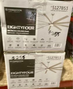 84in Ceiling Fan - Brushed Nickel Finish