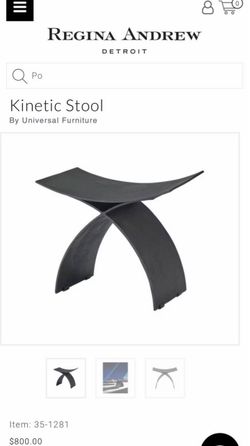 Regina Andrew Detroit Kinetic Stool Modern Sculptural