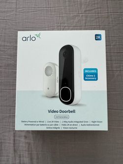 Arlo 2K Video Doorbell – Brand New, Unopened