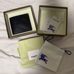 Burberry Black Checkered Bi-Fold Wallet