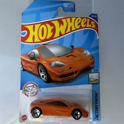 Hot Wheels McLaren F1 Orange Diecast Car 1:64 Factory Fresh Series