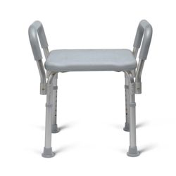 Medline Backless Shower Chair with Arms - 350 lb. capacity, Bench, Stool, Seat for Elderly, Seniors Independent Adult and Disabled Adults