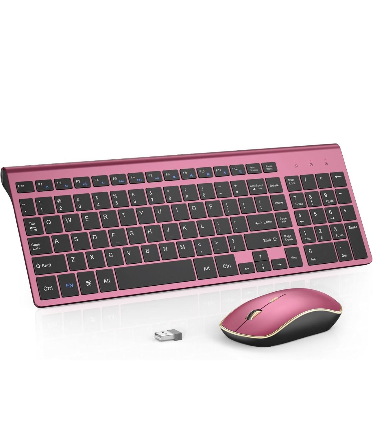 🔥Brand new🔥 Wireless Keyboard Mouse Combo,J JOYACCESS 2.4G Compact and Ultra Slim Wireless Keyboard and Mouse for Windows, Computer, Desktop, PC, Ma