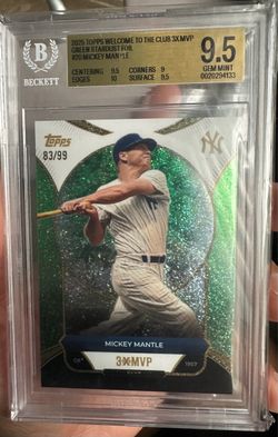 2025 Topps Mickey Mantle Green Stardust Foil BGS 9.5 (pick up only)