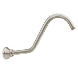 Moen S113BN Waterhill 14" Curved Shower Arm w/ 1/2" Connection - Brushed Nickel