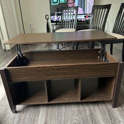 Lift-top Coffee Table (Walnut color)