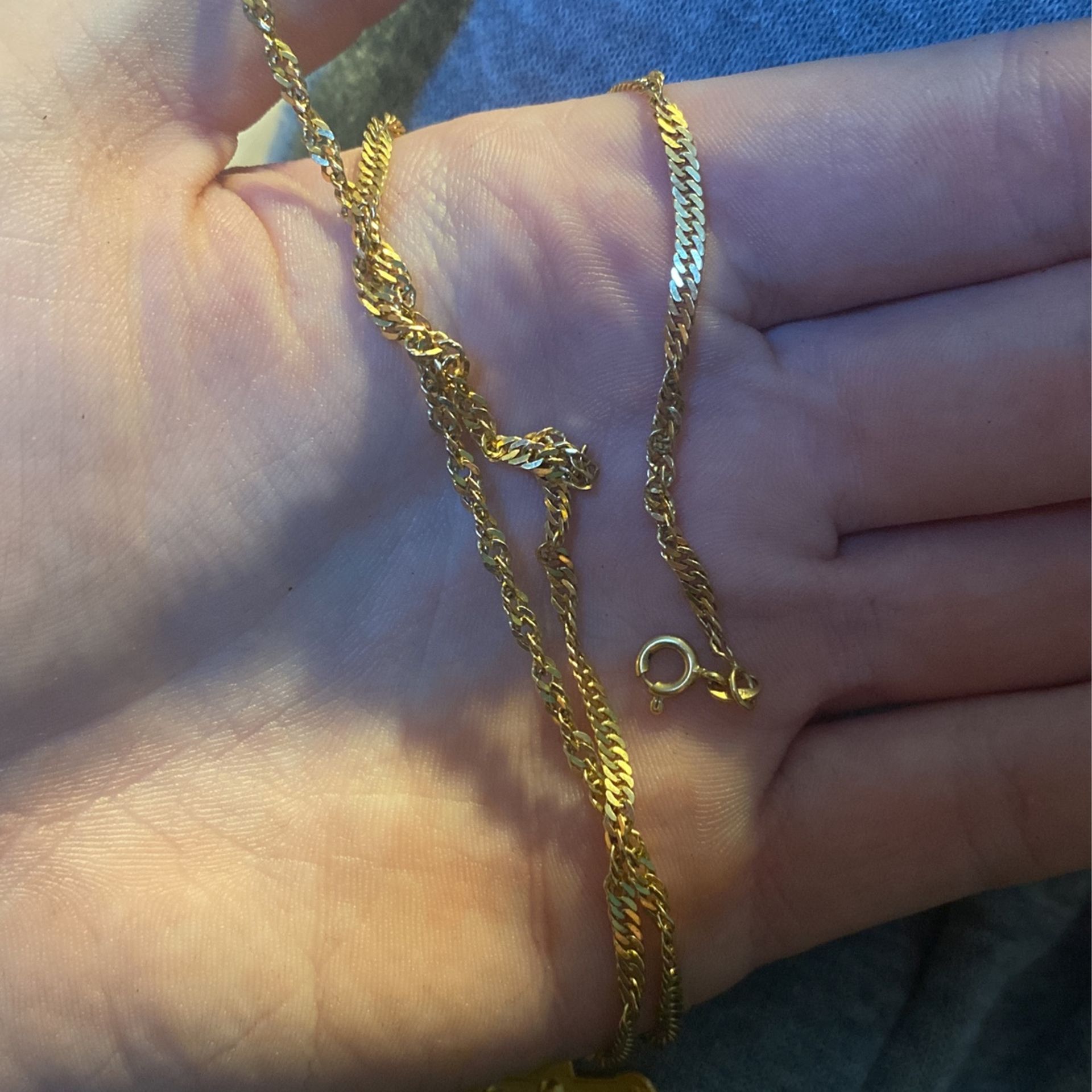 24k gold rope chain