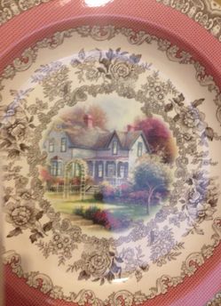 Thomas Kinkade Rose Dish
