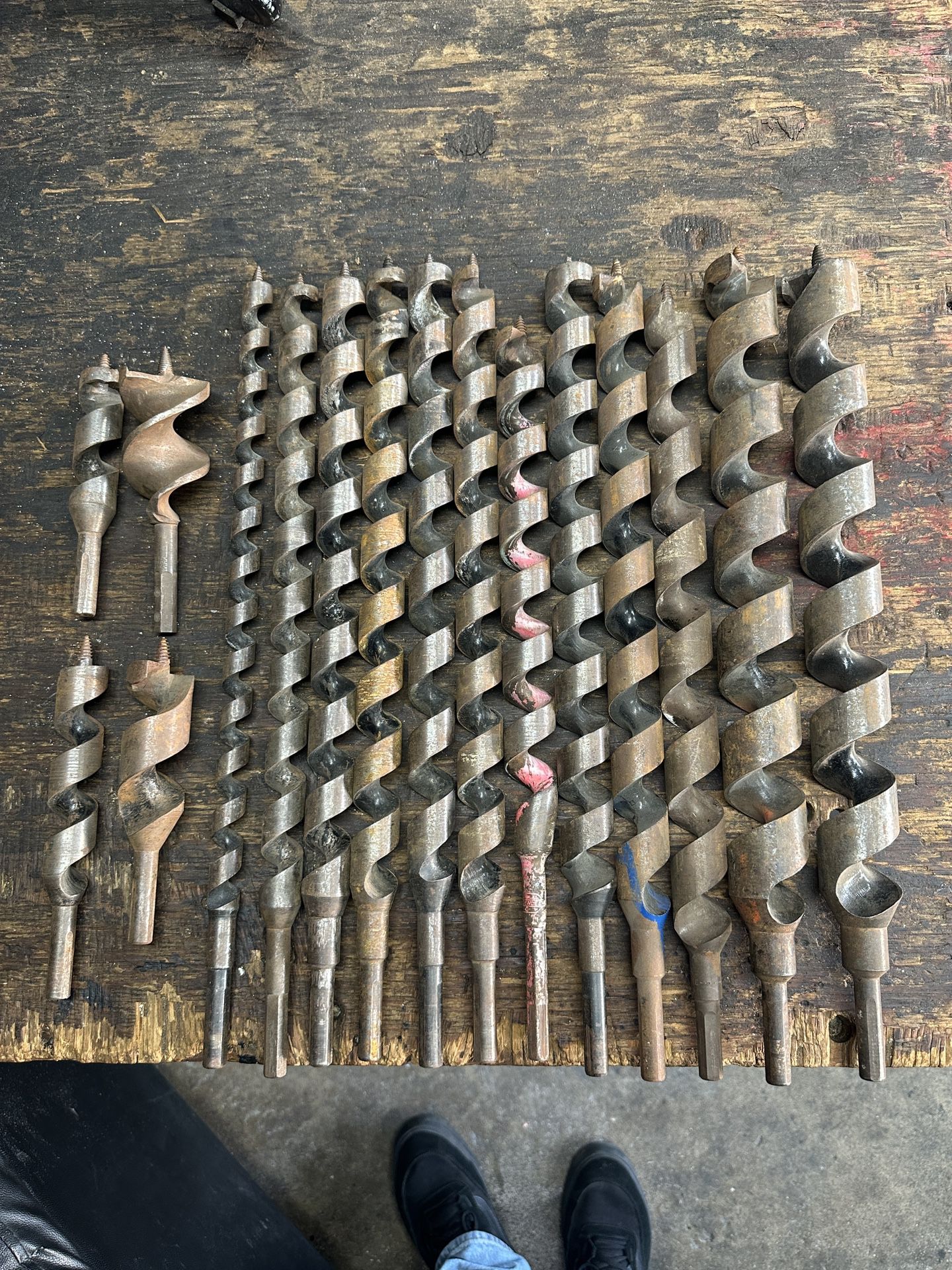 16 Pc Auger Drill Bits 