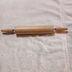 Vintage Natural Wooden 17.5" Rolling Pin