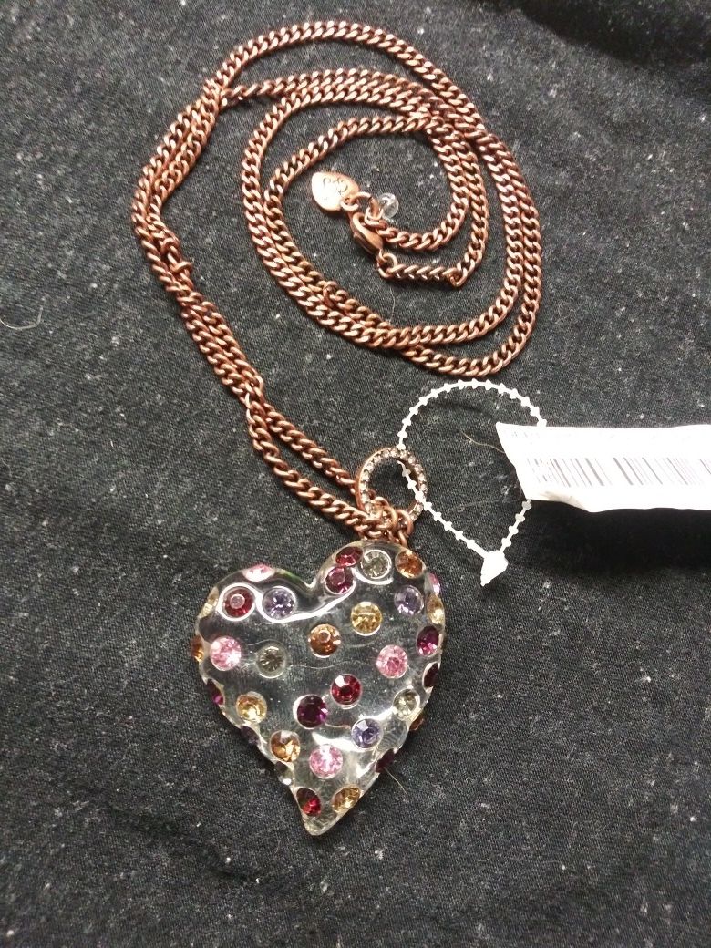 New Betsey Johnson necklace heart