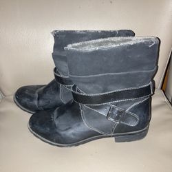 Black SPORTO Leather Winter Boots