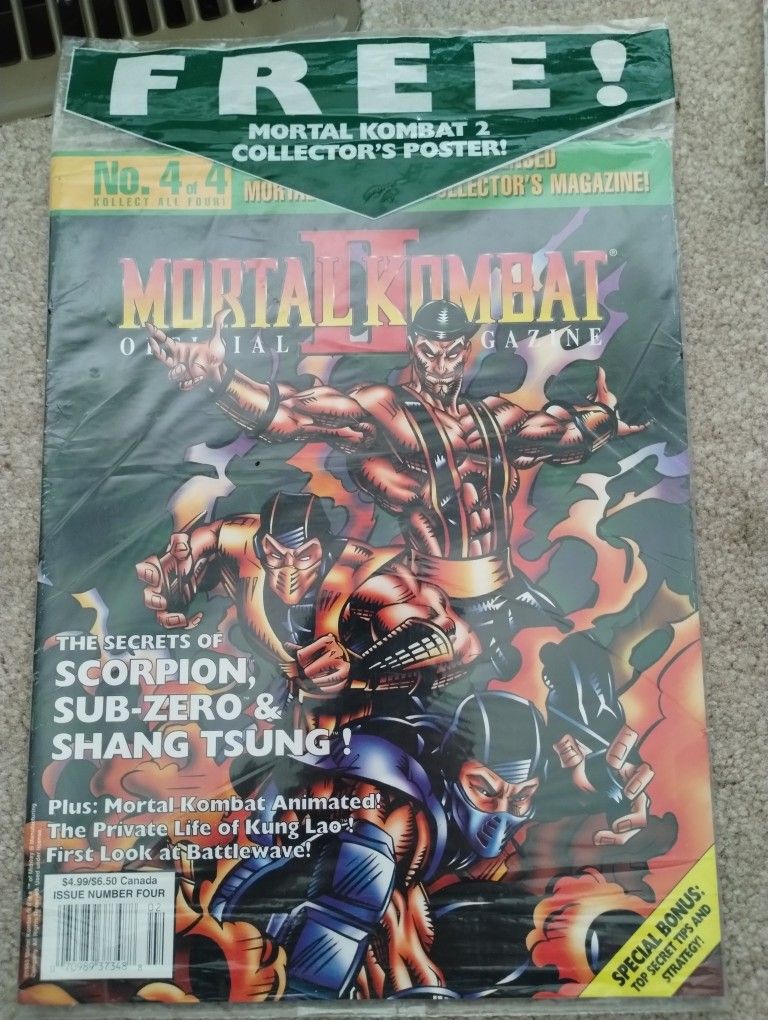 Mortal Kombat 2 Official Magazine No 4 Of 4