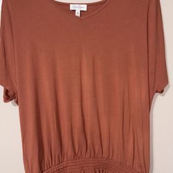 Jessica Simpson Missy Lightweight Dusty Red Medium Top