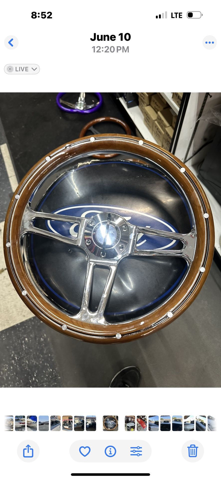 Wood Style Universal Steering Wheel