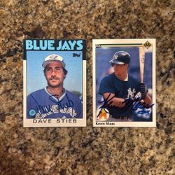 Autographed Baseball Cards Both $10 