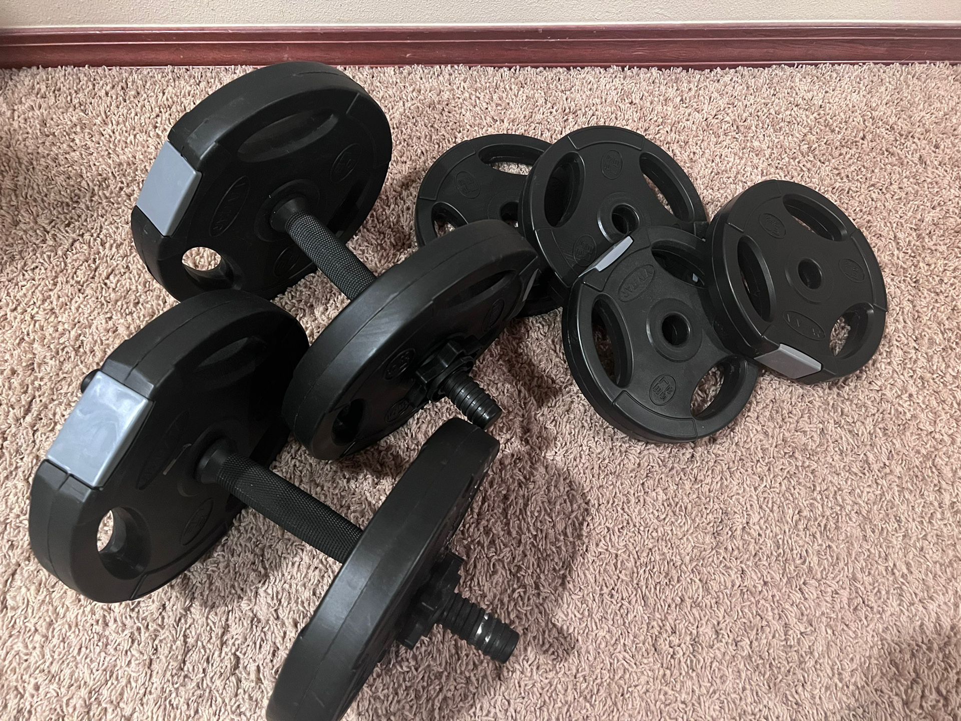Vivitar adjustable dumbbell set hotsell