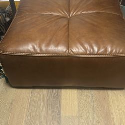 Leather ottoman 