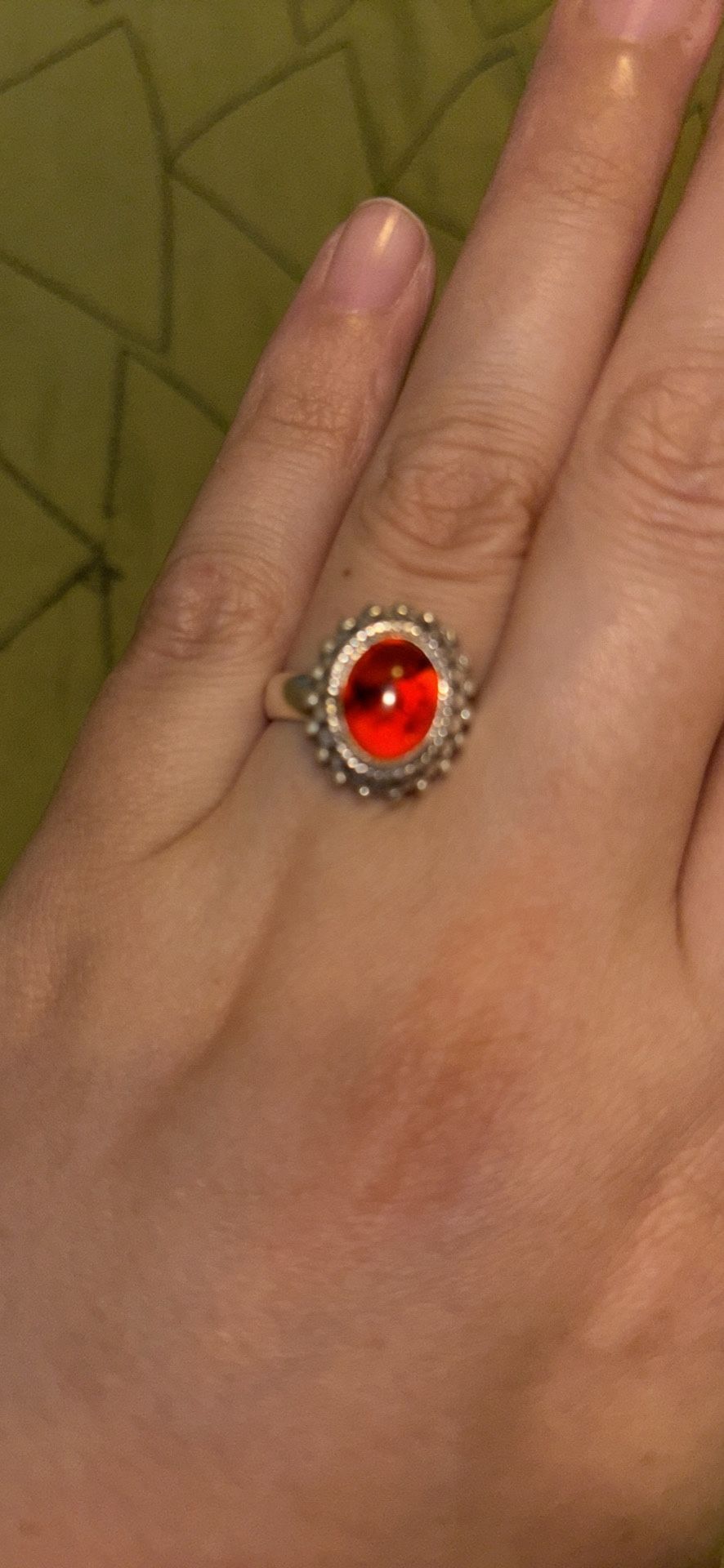 Baltic amber Ring Sterling 