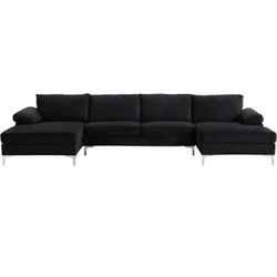Black  XL Sectional Sofa
