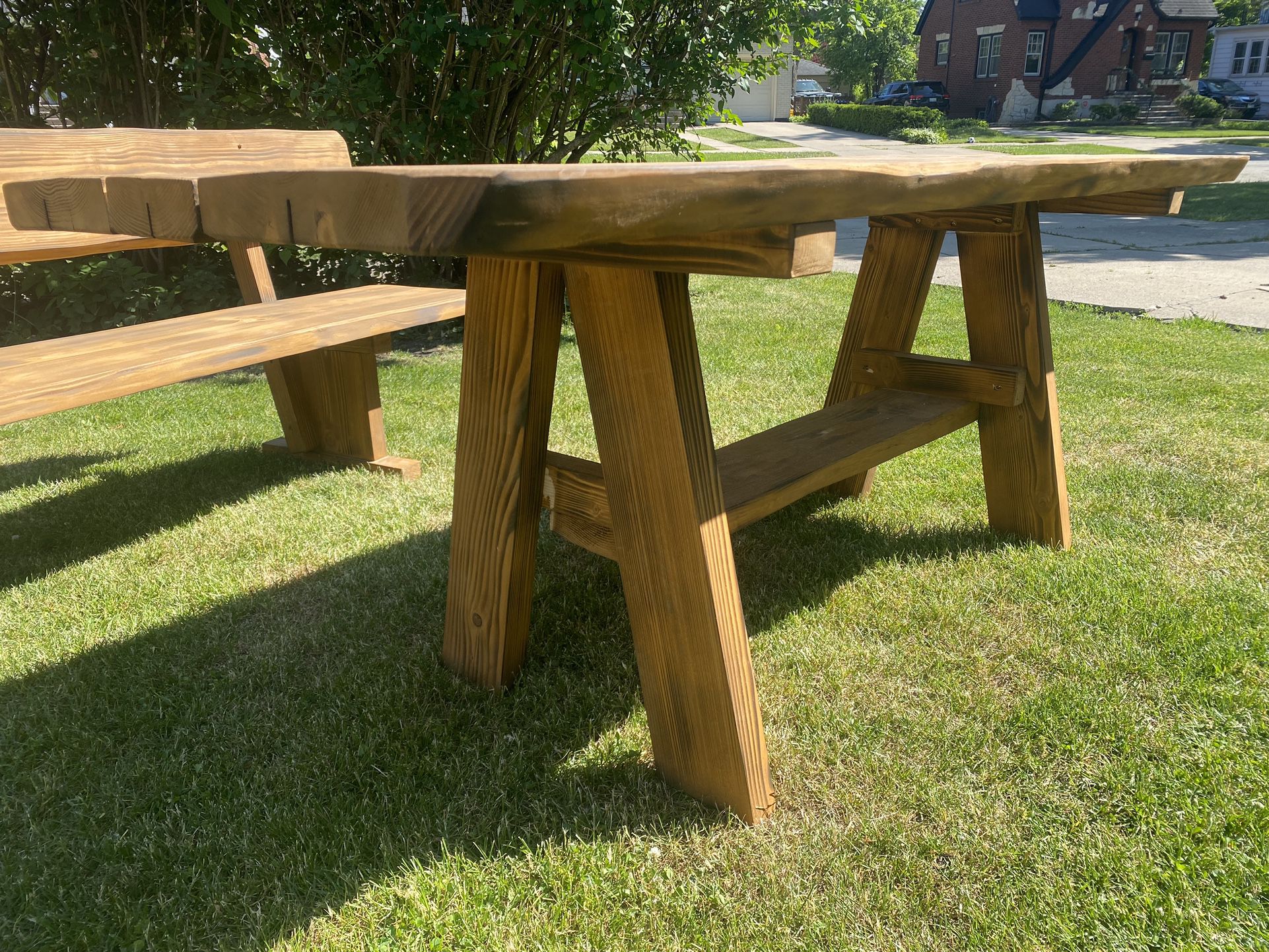 Solid Wood Handmade Table & Benches