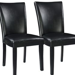 High back faux leather chairs