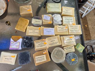 Large Lot of Handmade Amphora Soapworks Artisan Soaps  – Goat Milk, Castile, Mango, Oatmeal & More
