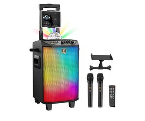 Wireless Karaoke Machine for Adults, TONOR PA System Portable Bluetooth Singing Speaker with Dual Wireless Microphones Microfono, Disco Ball for Home 