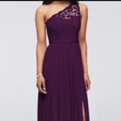 David's Bridal plum gown $75.00