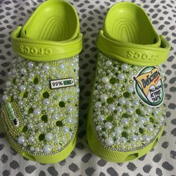 Custom Green Crocs