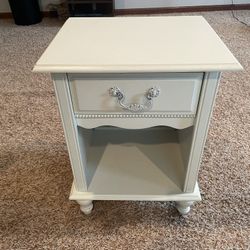 White Bedside Table 