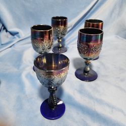 Antique Raised Glass Stemware