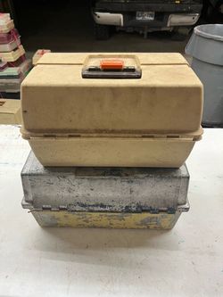 Assorted tackle boxes