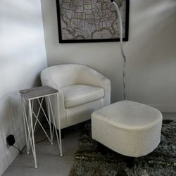 Accent Chair and Ottoman Set