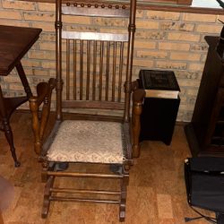 Antique Cradle Back Rocking Chair