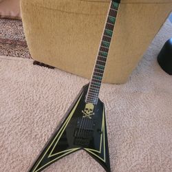 Firefly FFVX ALEXI LAIHO V Green Skull And Green Saw Inlays.