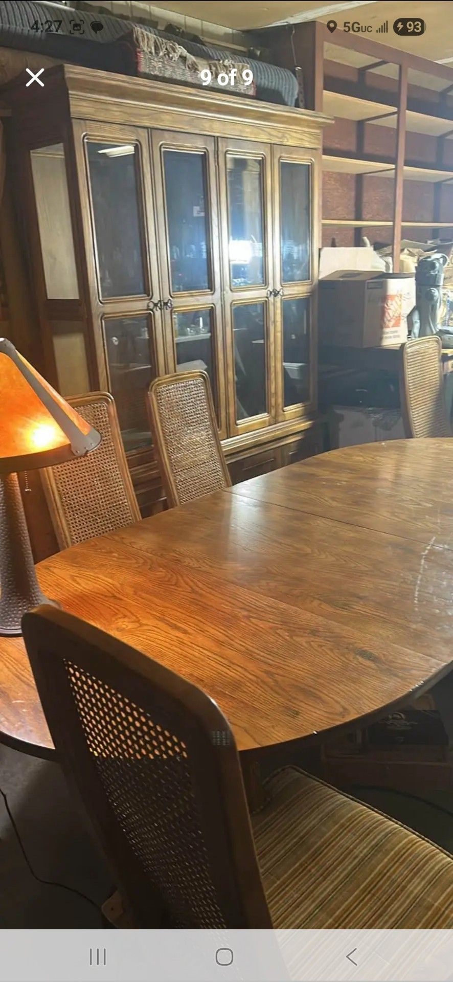 Beautiful Cabinet and dinner table set The Henredon Artefacts Collection features high-end, vintage furniture often characterized by campaign-style de