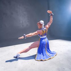 3D Printed Hand-Painted Chun-Li Statue - Street Fighter Collectible Figure
