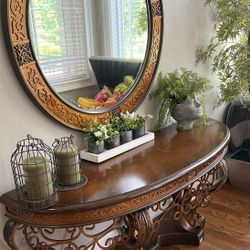 Console  Table With Mirror 