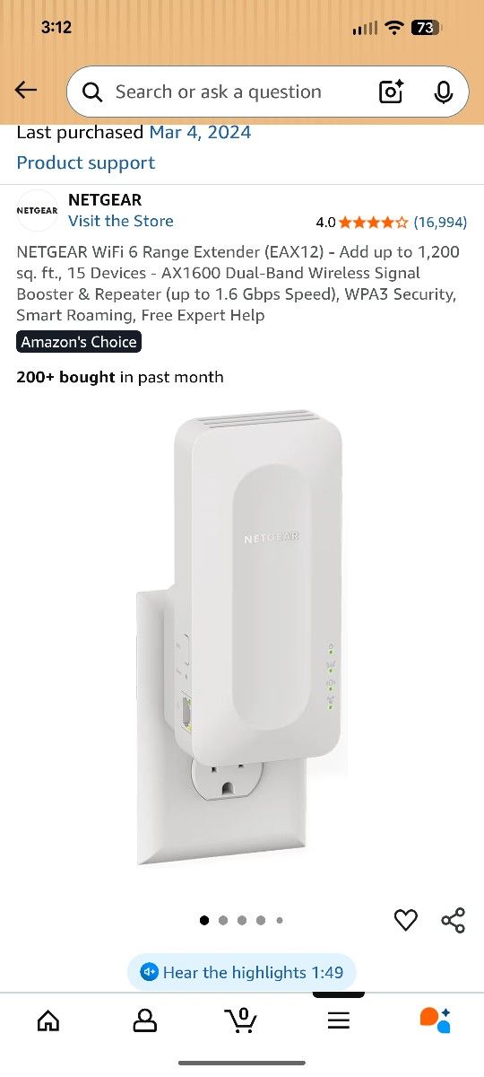 Netgear Wifi Mesh Extender 