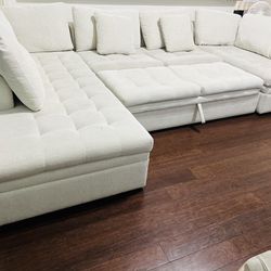 Beautiful White Modern Sectional Sofa